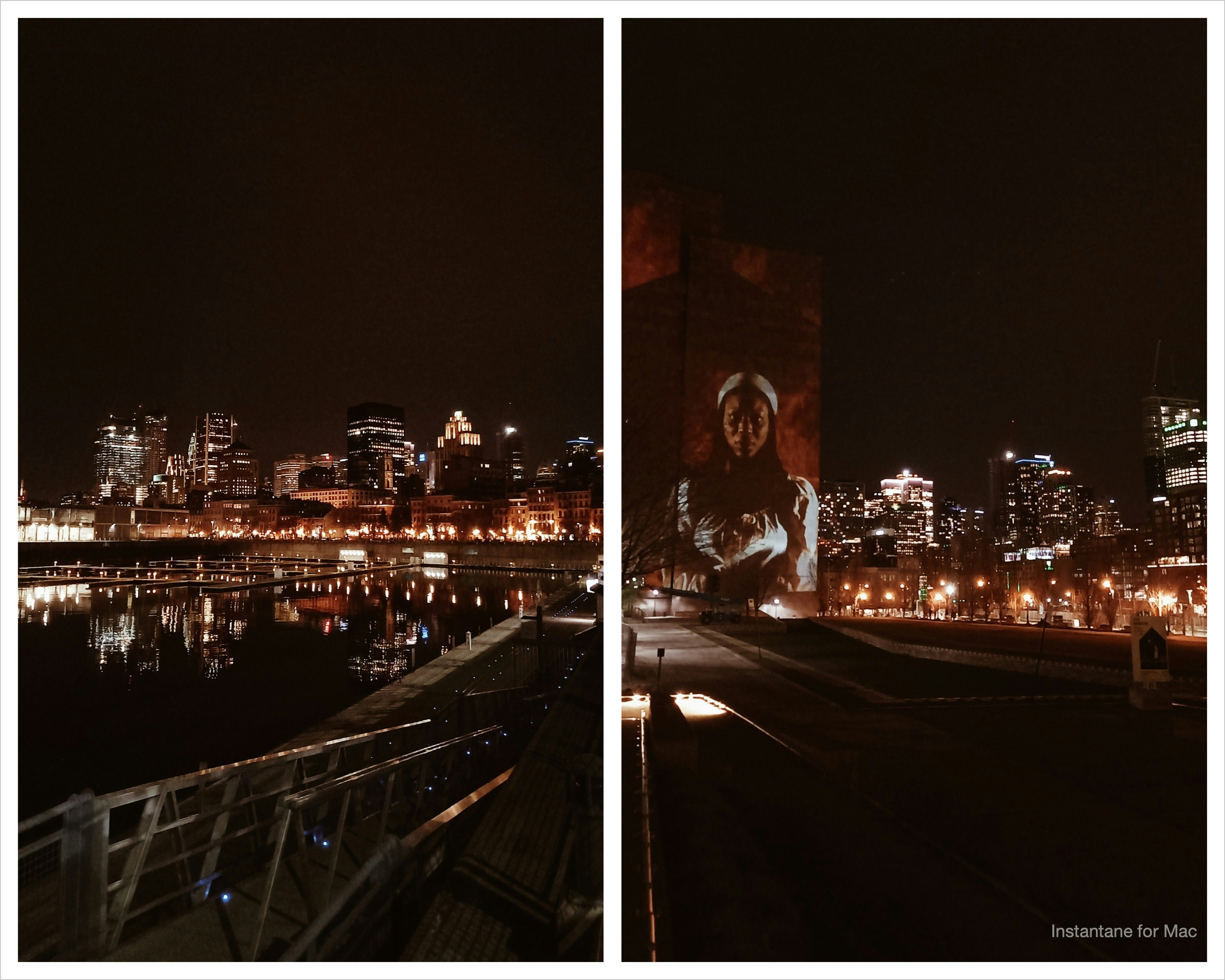 La vue sur Downtown le soir en rentrant du Cirque