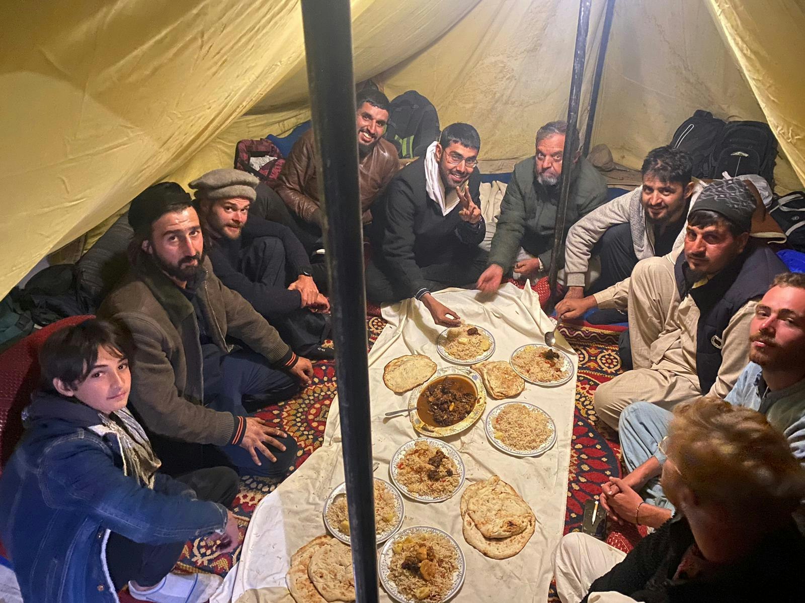 Dinner with new friends