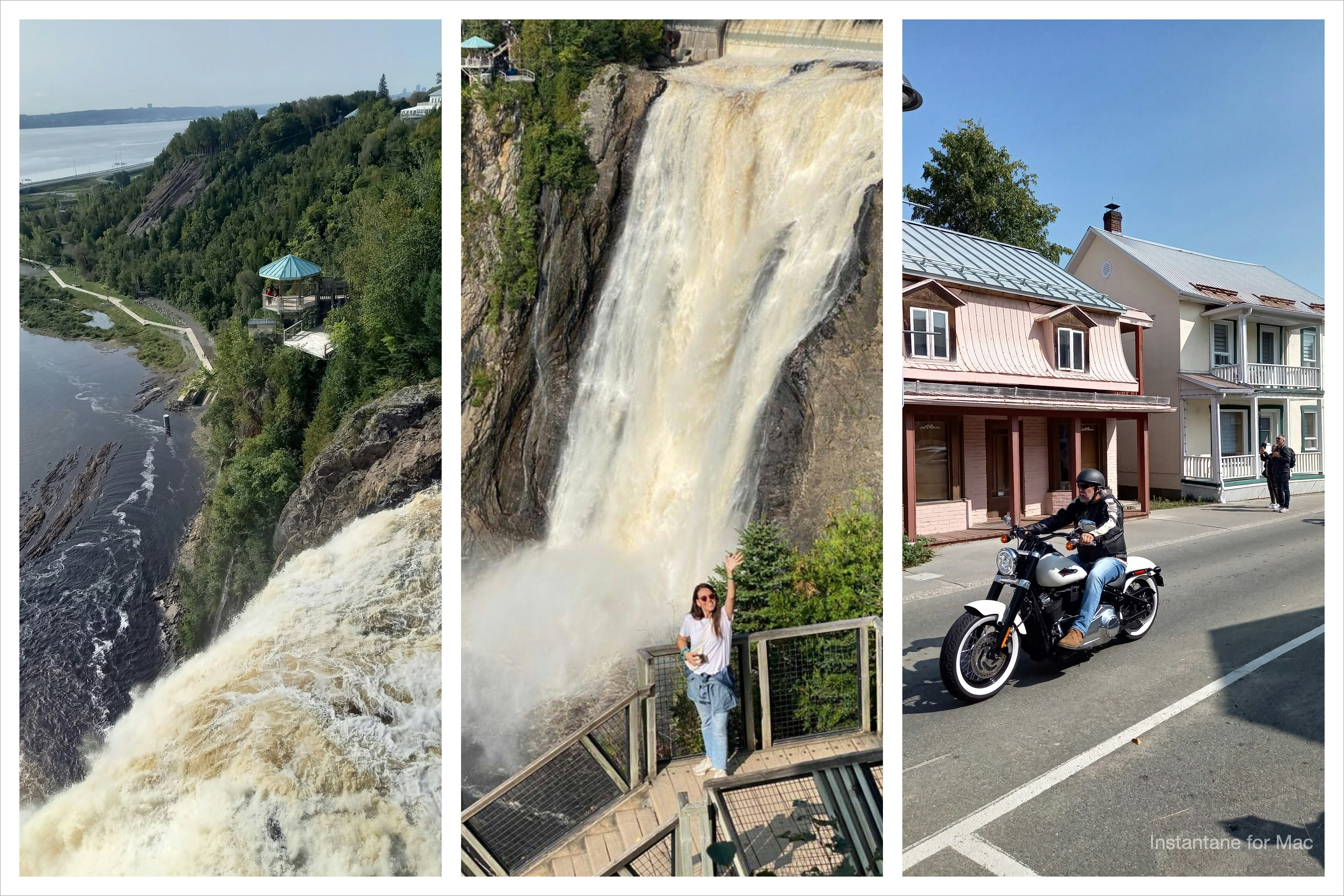 Le matin les Chutes de Montmorency, et le midi Baie-Saint-Paul