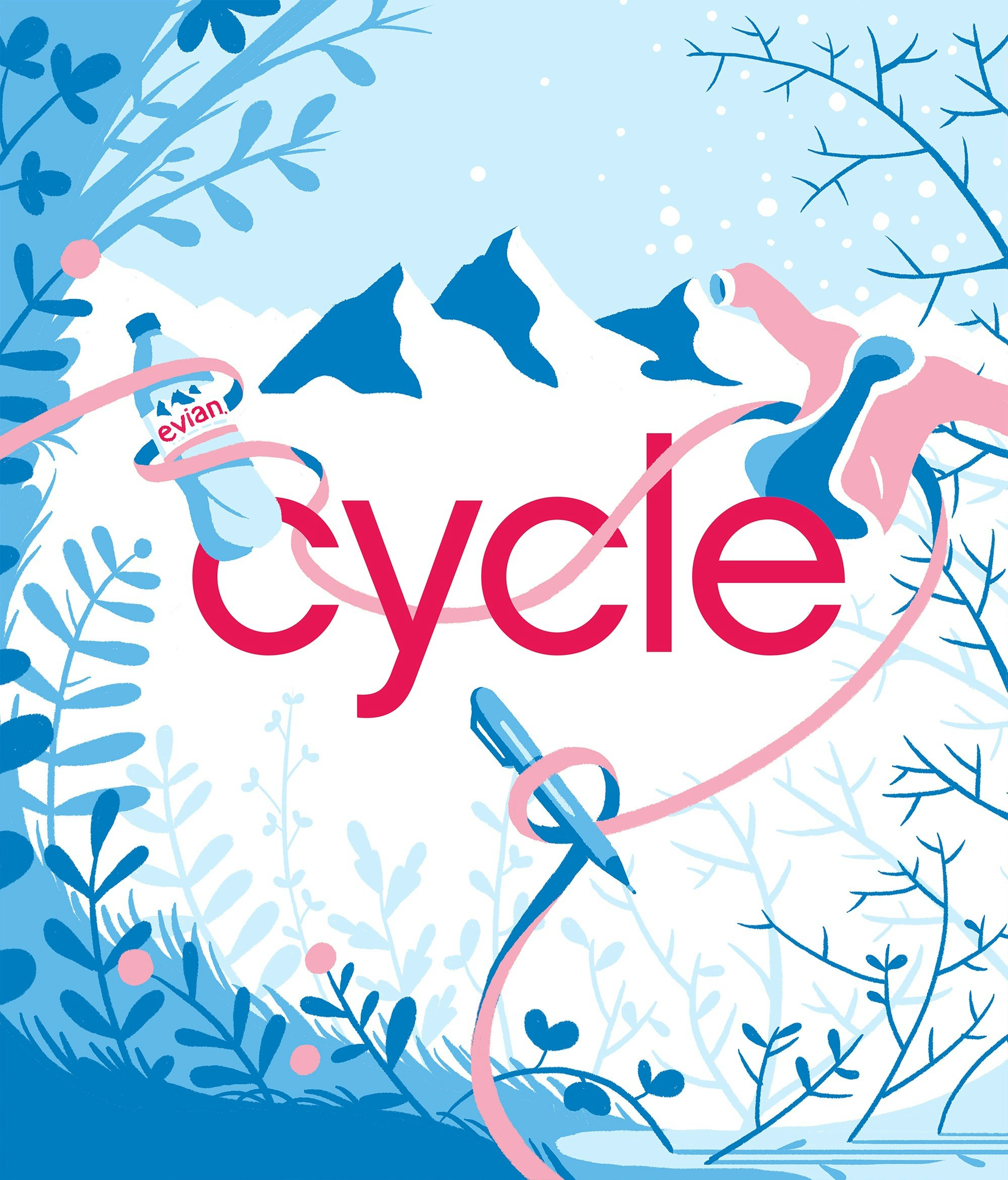 Crédits : "Cycle", étiquette Evian (Danone), 2016