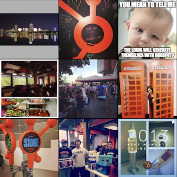 Compte Instagram Hubspot en 2013