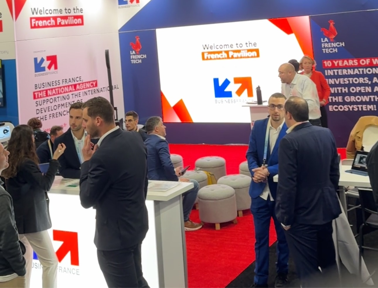 Le "French Pavillion" à l'entrée de l'Eureka Park, au CES 2024