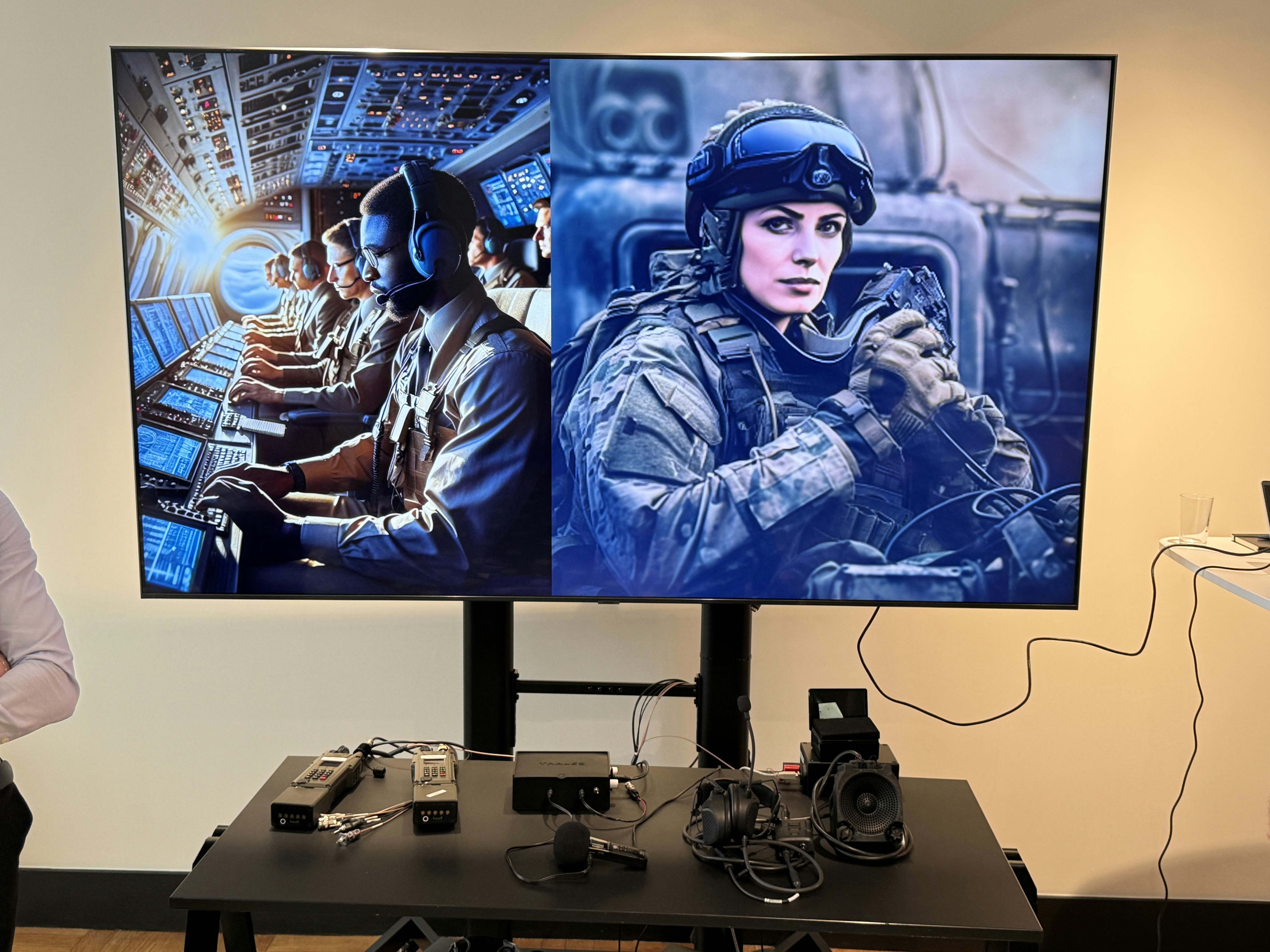 Une démonstration de réducteur de bruits de fond par IA chez Thalès