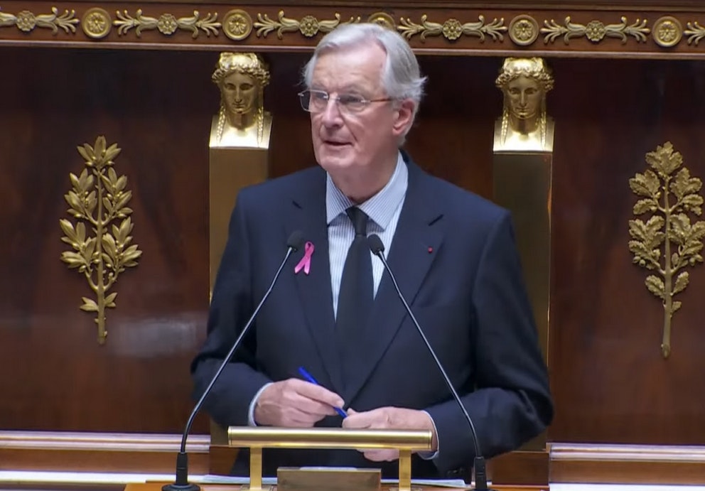 Michel Barnier, lors du discours de politique générale © Gouvernement