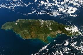 🌴 ⛰️ Voici la Jamaïque vue de l'espace, le "Jardin des caraïbes".