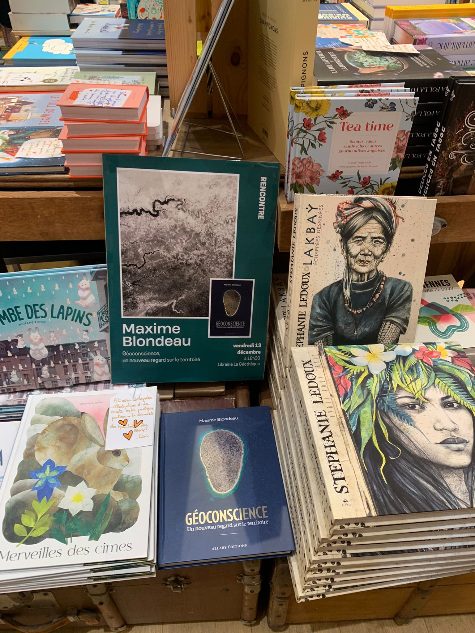 En décembre à la librairie Géothèque, à Nantes.